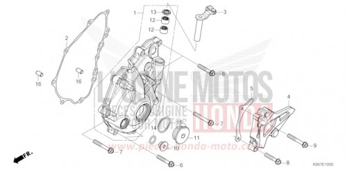 KURBELGEHAEUSEDECKEL, L. (CRF250R/CRF250RX) CRF250RS de 2025